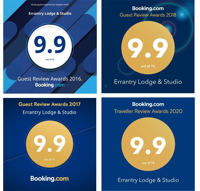 Booking.com 住客評分卓越獎 9.9/10 官方徽章截圖